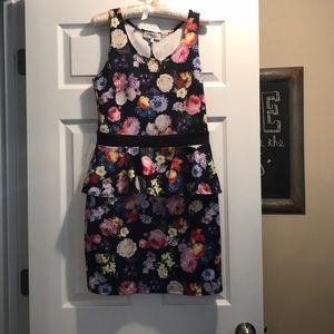 Open back peplum dress